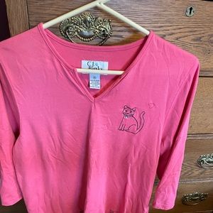 CJ Banks woman’s kitty cat top